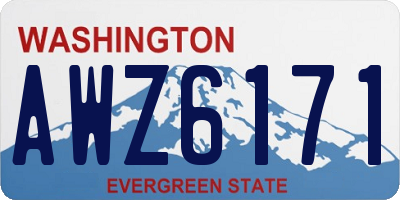 WA license plate AWZ6171