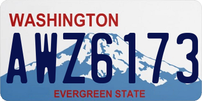 WA license plate AWZ6173