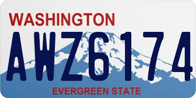WA license plate AWZ6174