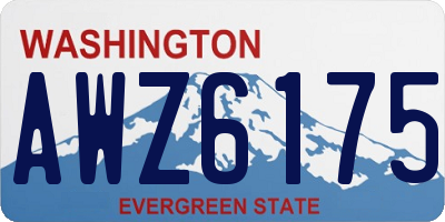 WA license plate AWZ6175