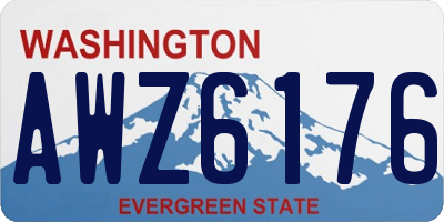 WA license plate AWZ6176