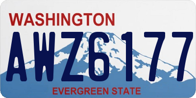 WA license plate AWZ6177