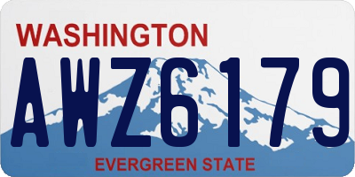 WA license plate AWZ6179