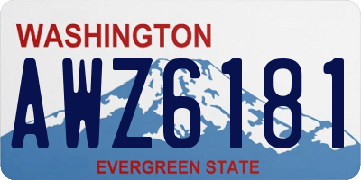 WA license plate AWZ6181