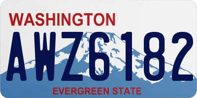 WA license plate AWZ6182