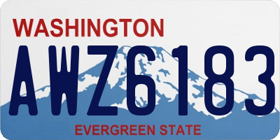 WA license plate AWZ6183