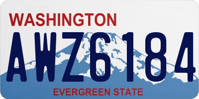 WA license plate AWZ6184