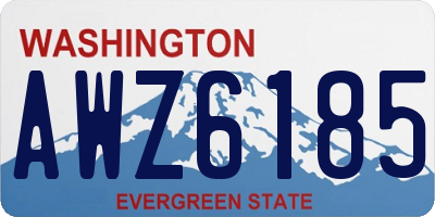 WA license plate AWZ6185