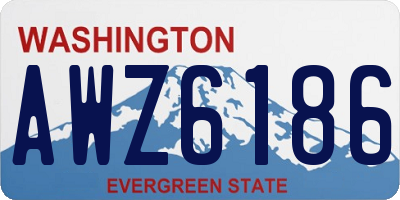 WA license plate AWZ6186