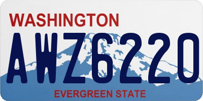 WA license plate AWZ6220