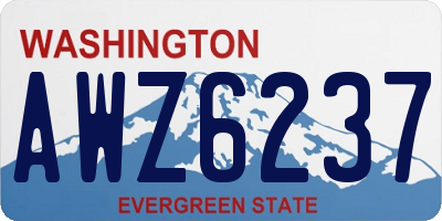 WA license plate AWZ6237