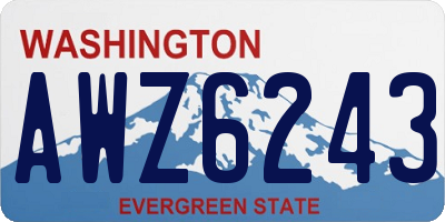 WA license plate AWZ6243