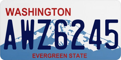 WA license plate AWZ6245