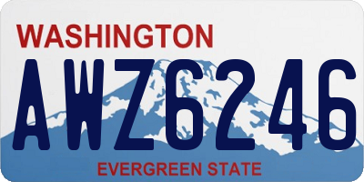 WA license plate AWZ6246