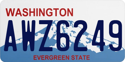 WA license plate AWZ6249