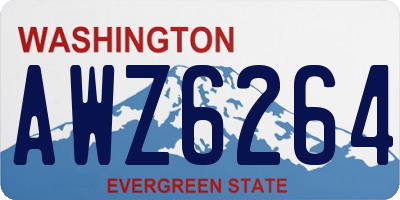 WA license plate AWZ6264