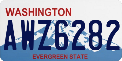 WA license plate AWZ6282