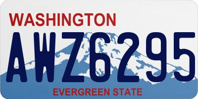 WA license plate AWZ6295