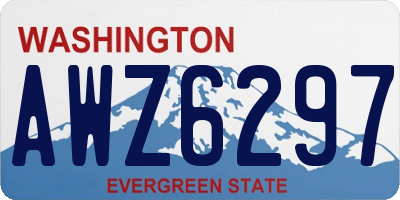 WA license plate AWZ6297