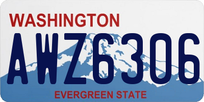 WA license plate AWZ6306