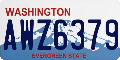 WA license plate AWZ6379