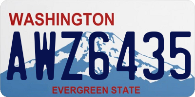 WA license plate AWZ6435