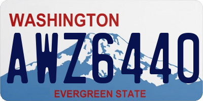 WA license plate AWZ6440