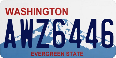 WA license plate AWZ6446