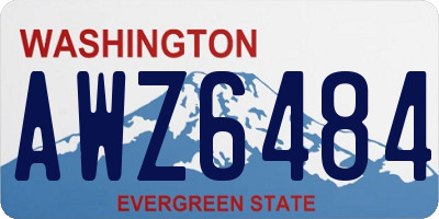 WA license plate AWZ6484