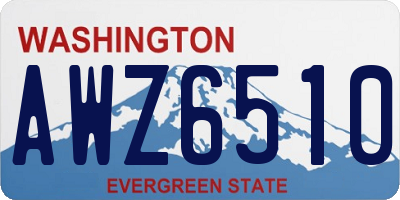 WA license plate AWZ6510
