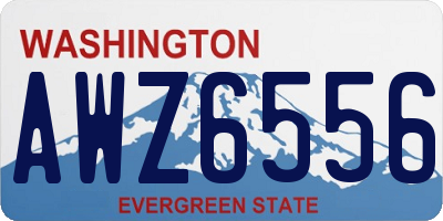 WA license plate AWZ6556
