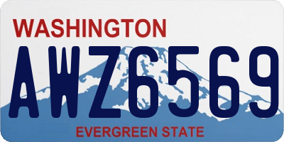 WA license plate AWZ6569