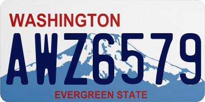 WA license plate AWZ6579