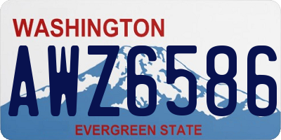 WA license plate AWZ6586
