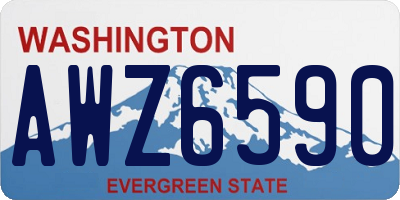 WA license plate AWZ6590