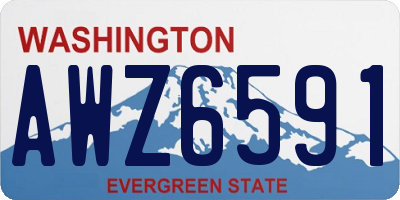 WA license plate AWZ6591