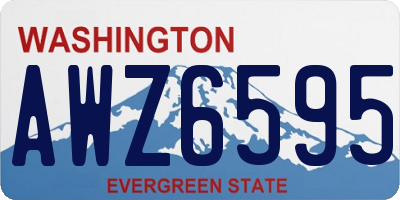 WA license plate AWZ6595