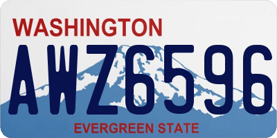 WA license plate AWZ6596