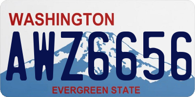 WA license plate AWZ6656