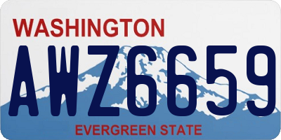 WA license plate AWZ6659