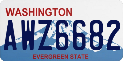 WA license plate AWZ6682