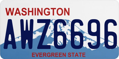 WA license plate AWZ6696