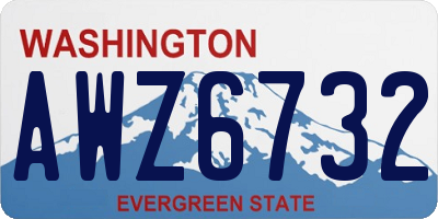 WA license plate AWZ6732