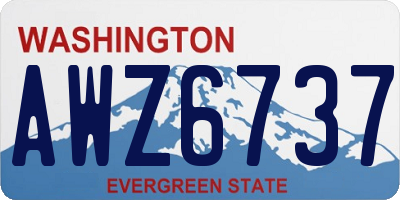 WA license plate AWZ6737
