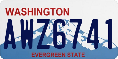 WA license plate AWZ6741