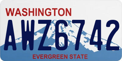 WA license plate AWZ6742
