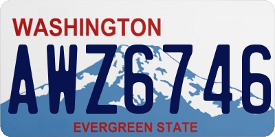 WA license plate AWZ6746