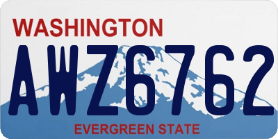 WA license plate AWZ6762