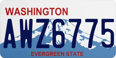 WA license plate AWZ6775
