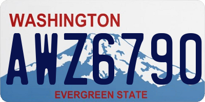 WA license plate AWZ6790